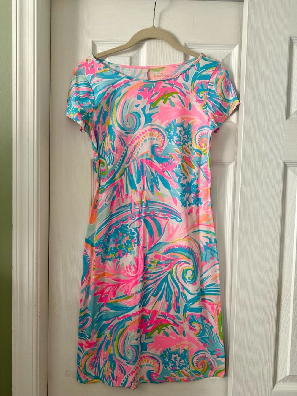 Lilly Pulitzer  Pink & Turquoise Floral Swirl Dress